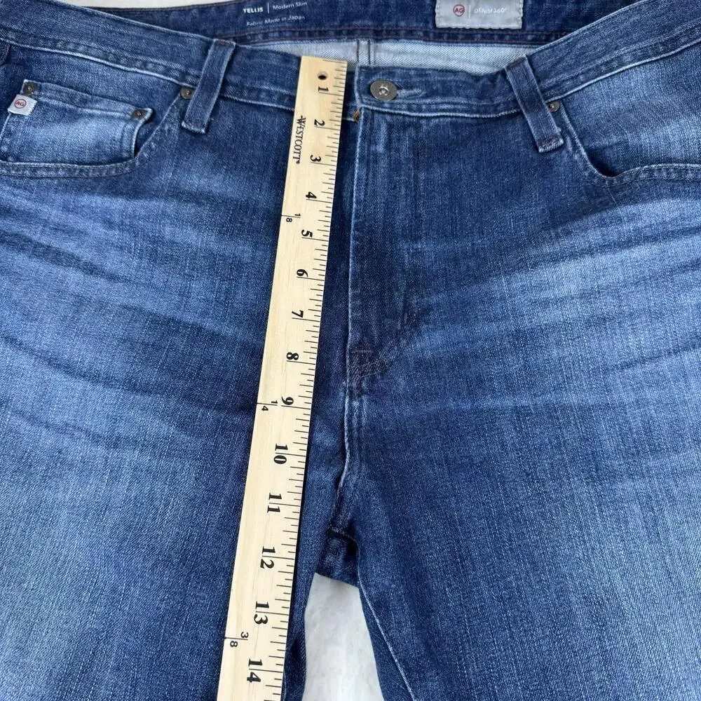 AG Adriano Goldschmied Jeans Mens Size 36x34 Blue Tellis Modern Slim Denim 360